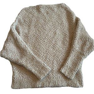 Love Stitch Soft Oatmeal Off Shoulder Sweater Size S/M